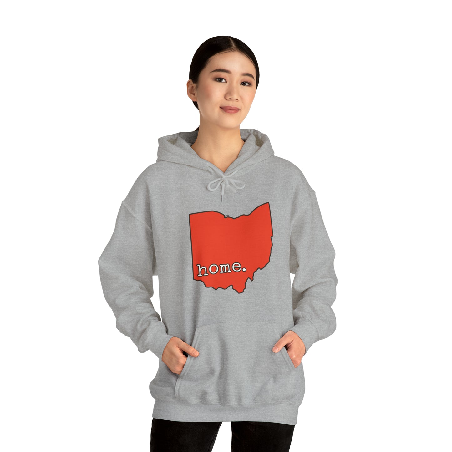 Ohio Home - Orange and Brown Hooded Sweatshirt