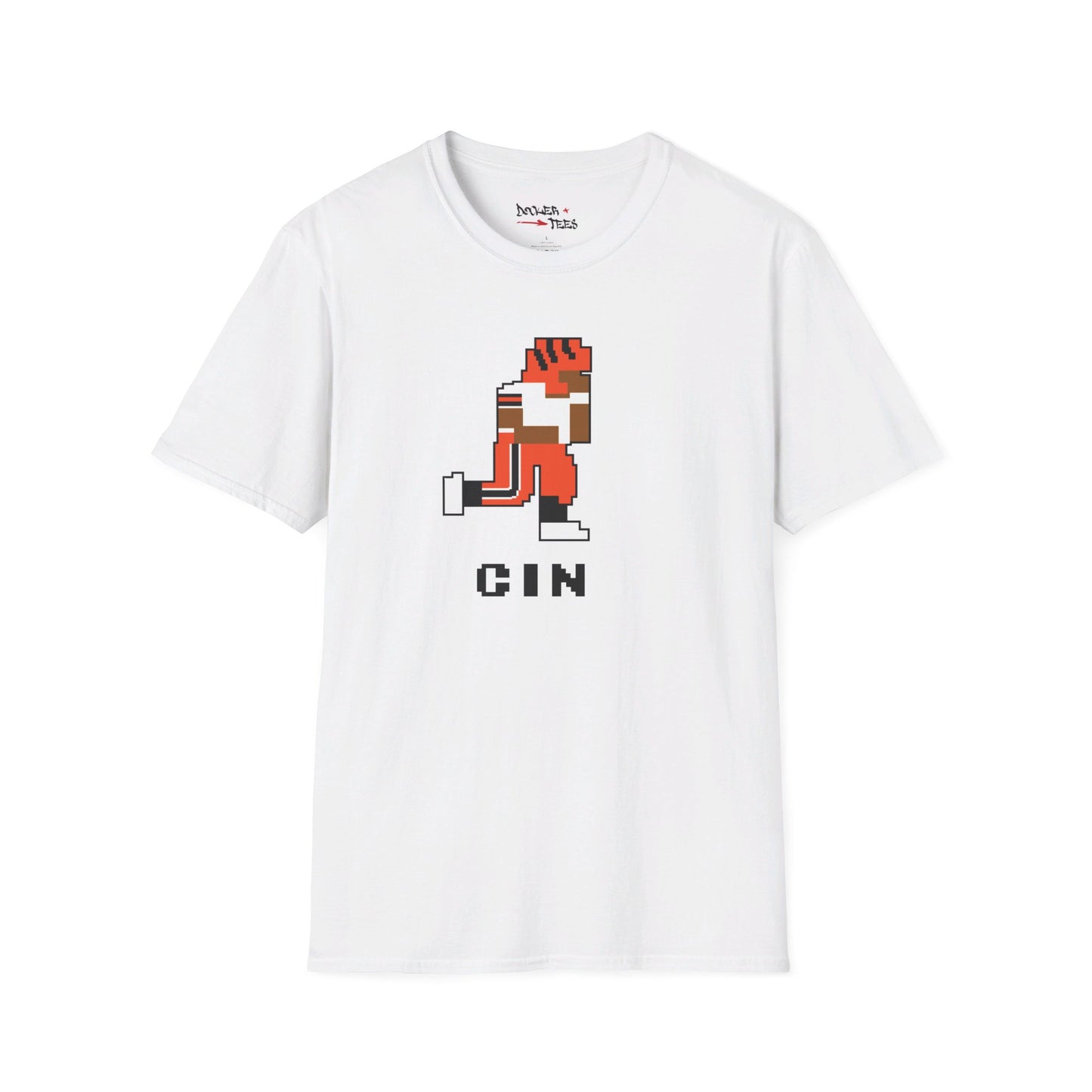 8-Bit Retro Cincinnati Football Unisex Softstyle T-Shirt