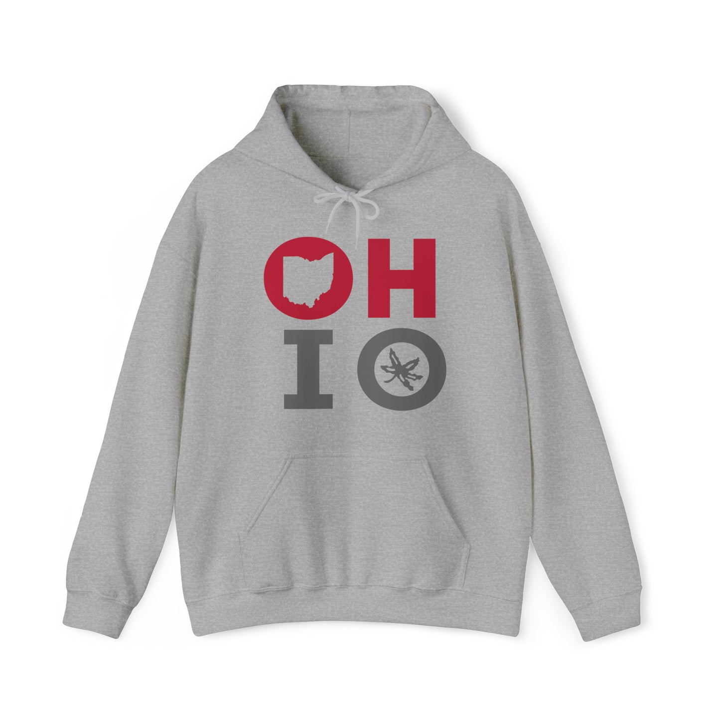 Ohio Scarlet and Gray Hooded Sweatshirt