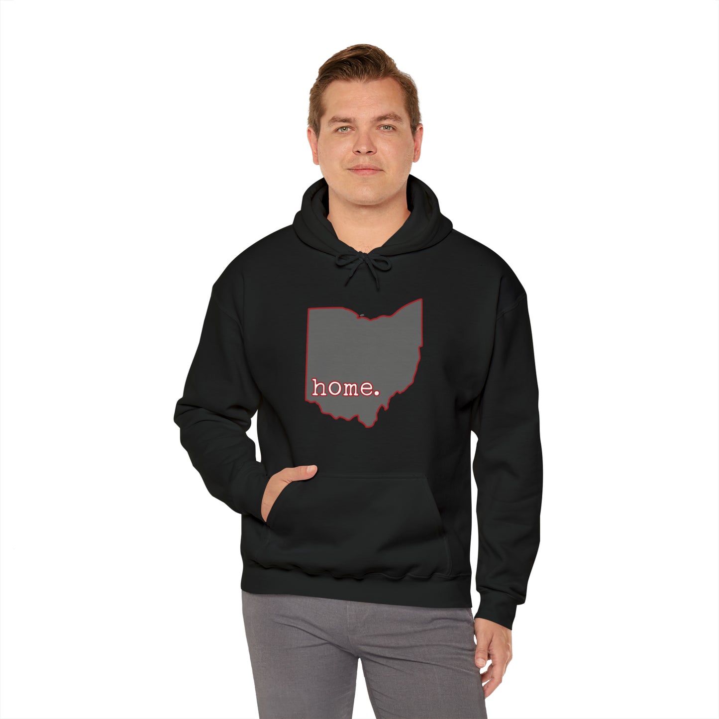 Ohio Home - Scarlet and Gray Hooded Sweatshirt