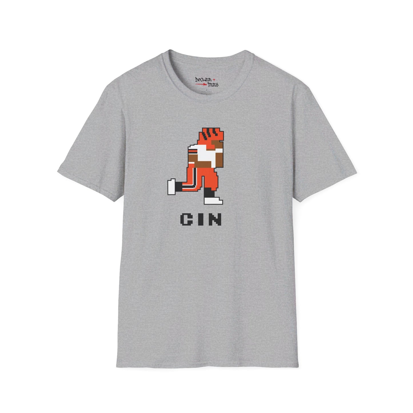 8-Bit Retro Cincinnati Football Unisex Softstyle T-Shirt